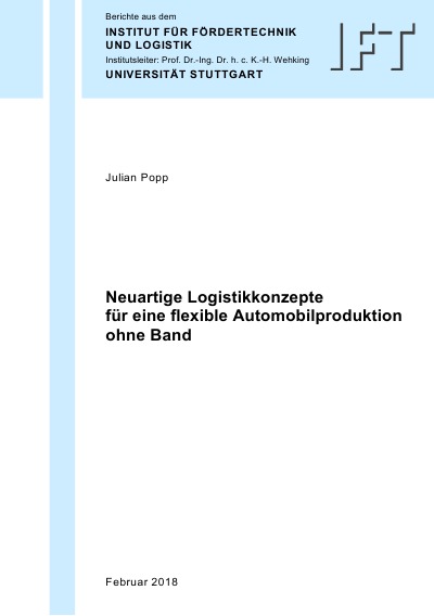 'Cover von Neuartige Logistikkonzepte für eine flexible Automobilproduktion ohne Band'-Cover