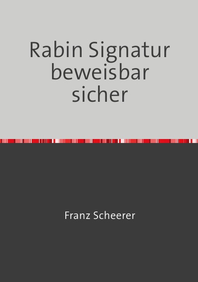 'Cover von Rabin Signatur beweisbar sicher'-Cover