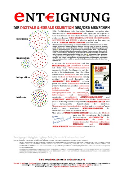 'Cover von eNT€IGNUNG (DIE DIGITALE & €URALE SELEKTION DES/DER MENSCHEN … eIN€ UNWIeD€RLeGBAR€ BILDeRG€SCHICHTe)'-Cover